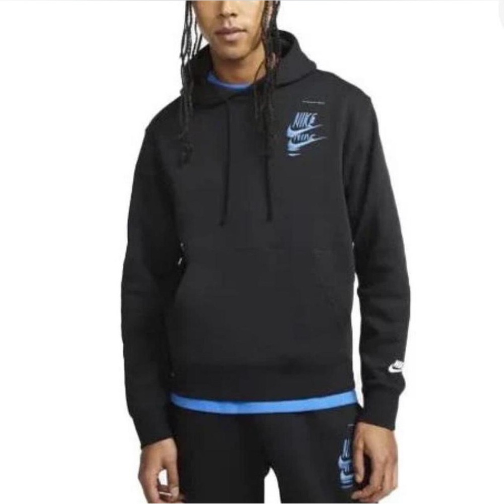 NIKE *NWT Nike Sportswear Sport Embroidered Logo Sports Hoodie | Black | Med